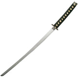 Rite Edge Katana Carbon Steel Blade - Cobra Skin Handle With Black Cord Wrap And Display Stand by Rite Edge
