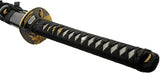 Hand Forged Samurai Sword With 28in Satin Stainless Blade Black Cord Wrapped Handle Display Stand And Box For Collectors by China Made