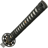 Rite Edge Flower Samurai 926921 - Stainless Blade With Brass Collar, Floral Tsuba, White Cord Wrapped Handle by Rite Edge