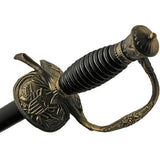 Rite Edge Swept Hilt Rapier - Mirror Finish Stainless Blade, Antique D Guard, Black Scabbard by Rite Edge
