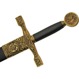 Rite Edge Excalibur Sword 926929 - Mirror Finish Unsharpened Stainless Blade With Gold Antique Guard And Pommel by Rite Edge