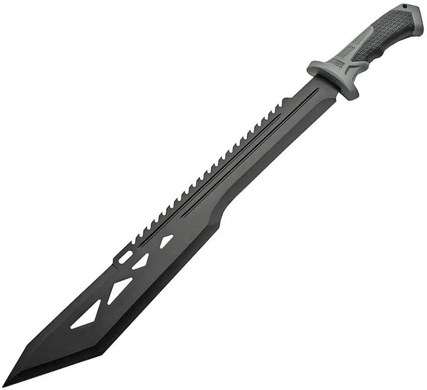 Macho Machete Outdoor Survival 25 Inch Sawback Stainless Blade Rugged Black Handle With Nylon Sheath by China Made