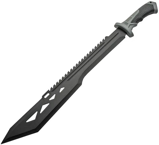 Macho Machete Outdoor Survival 25 Inch Sawback Stainless Blade Rugged Black Handle With Nylon Sheath by China Made