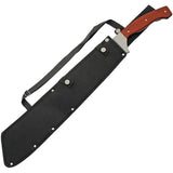 Sawback Machete 25 Inch Overall Length Satin Finish Stainless Blade Rugged Wood Handle Includes Belt Sheath Survivalists by China Made