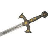 Knights Templar Sword Replica With Antique Bronze Finish For Collectors Wooden Plaque Included 47 Inch Overall Length by China Made