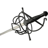 Rite Edge Black Sea Rapier - Stainless Blade With Black Wire Wrapped Handle And Leather Scabbard by Rite Edge