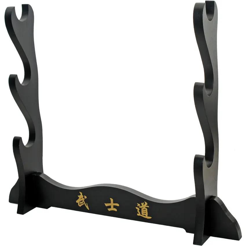 Dragon Katana Set 3 Piece Stainless Blade With Black Cord Wrapped Handles And Display Stand For Collectors by China Made