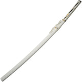 Rite Edge Crab Tomoe Katana - 41 Inch With 30 Inch Stainless Blade, White Cord Wrapped Handle, Includes Display Stand by Rite Edge