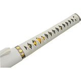 Rite Edge Crab Tomoe Katana - 41 Inch With 30 Inch Stainless Blade, White Cord Wrapped Handle, Includes Display Stand by Rite Edge