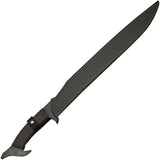 Dark Sky Falcata Survival Sword Rugged Manganese Blade 19.5In Leather Wrapped Handle Belt Sheath For Outdoor Enthusiasts by China Made