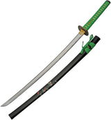 Koi Lake Katana 30In 1045 Carbon Steel Blade, Green Cord Wrapped Handle, PVC Scabbard, China Made For Martial Arts Enthusiasts by China Made