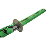 Koi Lake Katana 30In 1045 Carbon Steel Blade, Green Cord Wrapped Handle, PVC Scabbard, China Made For Martial Arts Enthusiasts by China Made