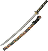 Wading Tiger Katana 41 Inch Overall With 32 Inch Carbon Steel Blade Cord Wrapped Handle Iron Guard For Martial Arts Fans by China Made