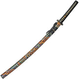 Wading Tiger Katana 41 Inch Overall With 32 Inch Carbon Steel Blade Cord Wrapped Handle Iron Guard For Martial Arts Fans by China Made