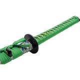 Lucky Spring Katana 30 Inch 1045 Carbon Steel Blade With Green Cord Wrapped Handle Flower PVC Scabbard For Collectors by China Made