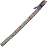 China Made Pastel Spring Katana 1045 Carbon Steel Blade With Purple Cord Wrap For Collectors by China Made