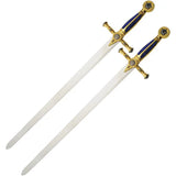 Rite Edge Mason Double Sword Plaque Set of Two - Mirror Finish 420 Stainless Blades With Gold Zinc Handles by Rite Edge