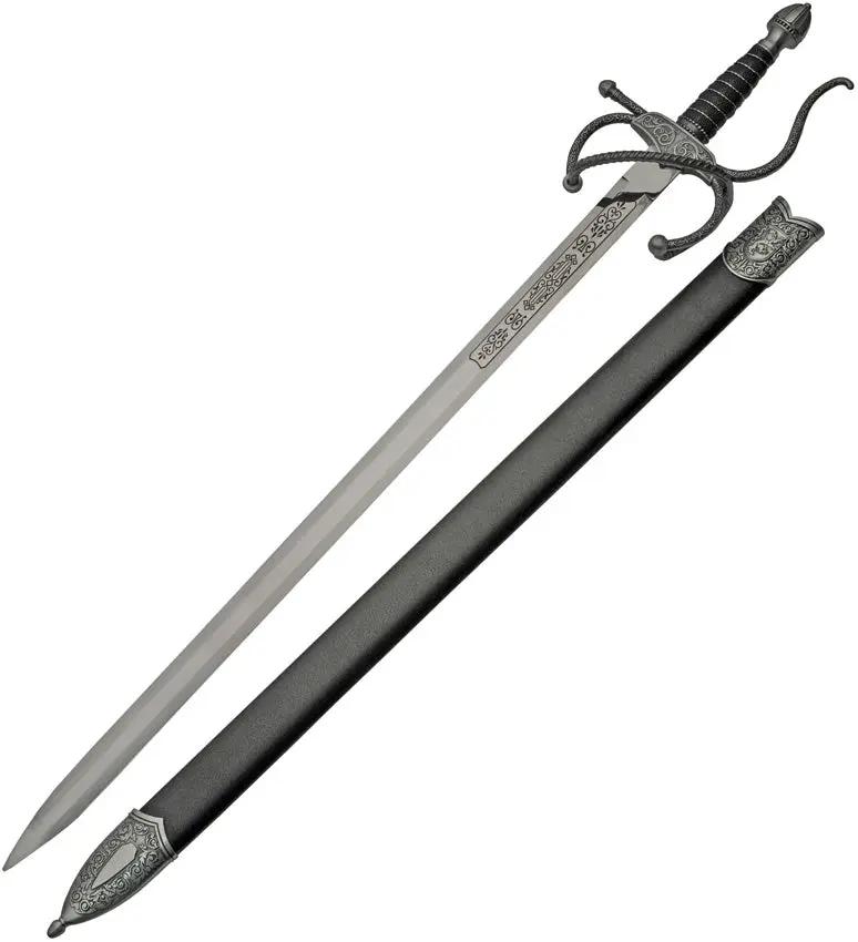 Elegant 38 Inch Rapier With 420 Stainless Blade Zinc Alloy Guard Leather Wrapped Handle For Collectors by China Made