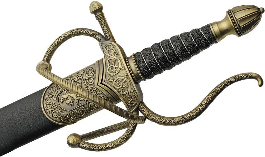 Rite Edge Elegant Rapier Gold Finish - Satin 420 Stainless Blade With Gold Finished Wire Wrapped Handle by Rite Edge