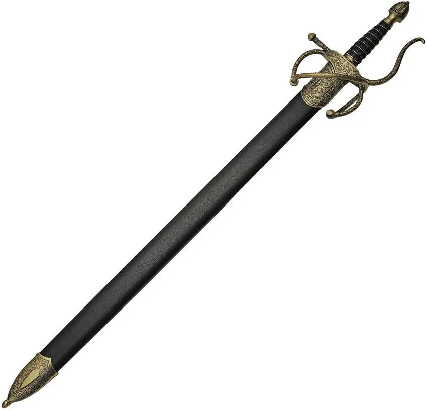 Rite Edge Elegant Rapier Gold Finish - Satin 420 Stainless Blade With Gold Finished Wire Wrapped Handle by Rite Edge
