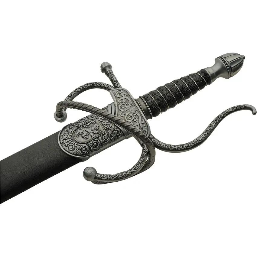Elegant 38 Inch Rapier With 420 Stainless Blade Zinc Alloy Guard Leather Wrapped Handle For Collectors by China Made