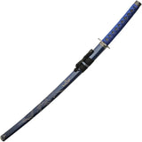 Dragon Katana Blue 40in Carbon Steel Sword With Cord Wrapped Wood Handle And Scabbard China Made Collectors Edition by China Made