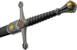 Rite Edge Medieval Crusader Sword - 38 Inch Overall With Satin Finish 420 Stainless Blade by Rite Edge