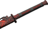 Rite Edge Blood Tide Samurai Sword - Red And Black Manganese Steel Blade With Zinc Handle And Scabbard by Rite Edge