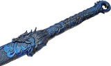 Blue Guardian Sword 28in Manganese Steel Tanto With Dragon Handle Artwork And Black Wood Scabbard For Collectors by China Made