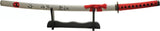 Rite Edge Rising Sun Samurai With Stand - 27 Inch Satin Carbon Steel Blade, Red Cord Wrapped Handle by Rite Edge