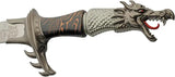 Rite Edge Dragon Fang Sword With Stand - 24 Inch Satin Stainless Blade, Black Zinc Handle, Dragon Head Pommel by Rite Edge