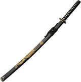 Samurai Sword Set Dragon Tsuba Satin Carbon Steel Katana Wakizashi Tanto with Display Stand For Collectors by China Made