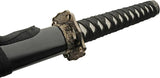 Samurai Sword Set Dragon Tsuba Satin Carbon Steel Katana Wakizashi Tanto with Display Stand For Collectors by China Made