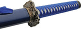 Samurai Sword Set Satin Carbon Steel Blue Dragon Collectors by China Made