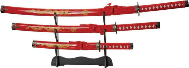China Made Gold Dragon Samurai Set Red 927029-RD by China Made