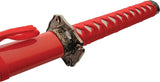 Dragon Samurai Sword For Collectors With Red Cord Wrapped Handle 27 Inch Satin Carbon Steel Blade by China Made