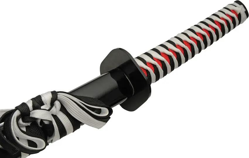 Decorative Samurai Sword For Collectors 38 Inch White Cord Wrapped Handle Boxed Satin Blade 28 Inch 1045 Carbon Steel by China Made