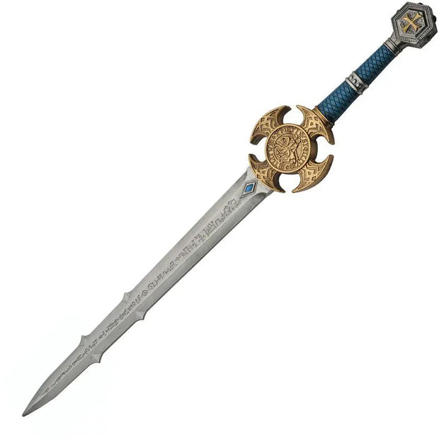 Templar Foam Sword Blue 35.5 Inch Durable Polyurethane LARP Prop For Cosplay Knights Fans by China Made