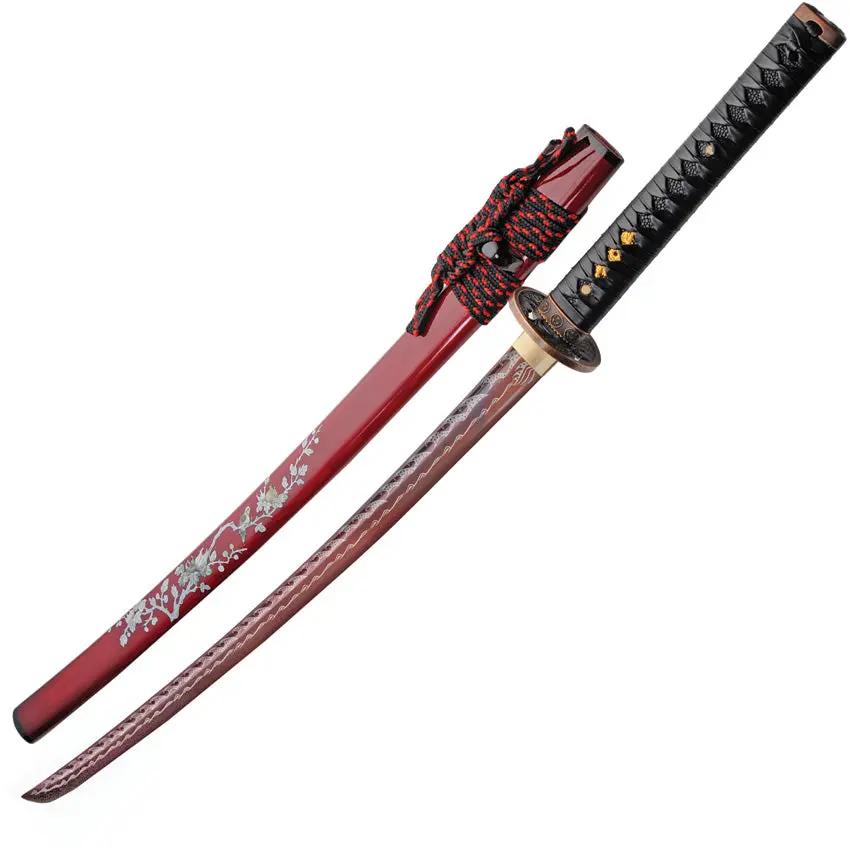 Bonsai Samurai Sword Premium Carbon Steel 28in Blade Wrapped Handle Wave Artwork Boxed For Collectors China Made by China Made