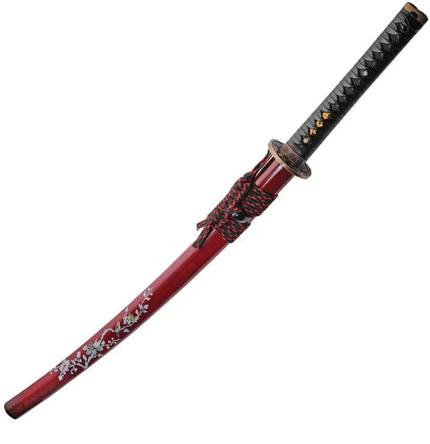 Bonsai Samurai Sword Premium Carbon Steel 28in Blade Wrapped Handle Wave Artwork Boxed For Collectors China Made by China Made
