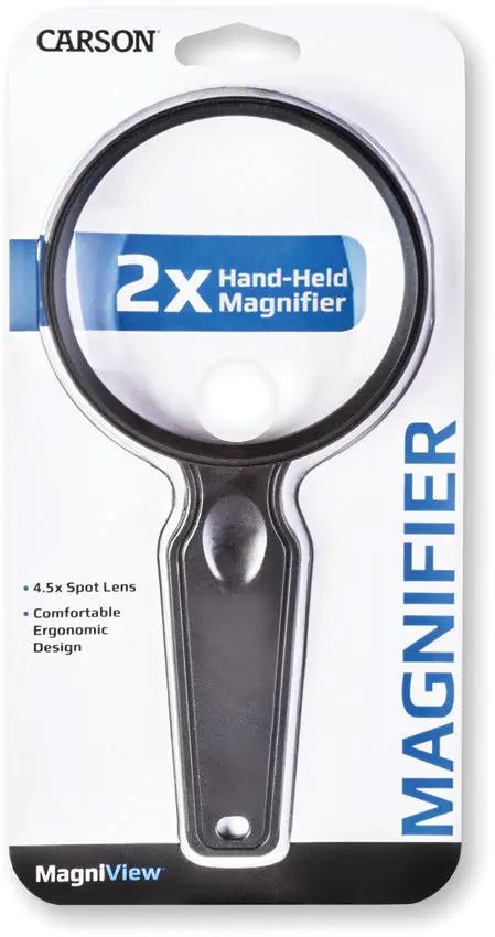 Carson Optics MagniView Handheld Magnifier 4.5x Spot Lens 90mm Main Lens Portable For Crafters by Carson Optics