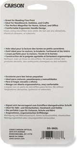 Carson Optics MagniView Handheld Magnifier 4.5x Spot Lens 90mm Main Lens Portable For Crafters by Carson Optics