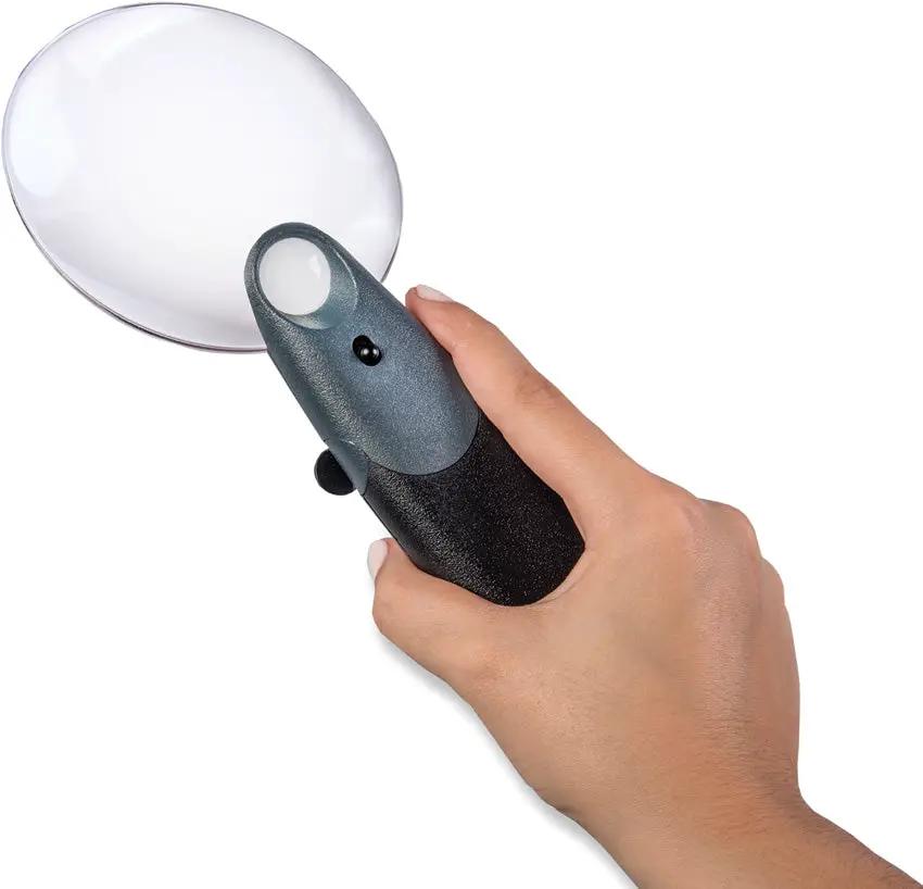 Carson FreeHand Spot Lens FH-25 Hands Free Magnifier With 2.5x And 5.5x Dual Power For Hobbyists by Carson Optics