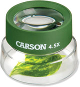 Carson Optics Bug Loupe Stand Magnifier 4.5x Pre Focused With Premium Acrylic Optics For Insect Enthusiasts HU55 by Carson Optics