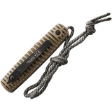 Colonial Automatic Knife Ranger Button Lock 110 For EDC Enthusiasts Rugged Black Oxide Serrated Tanto Tan Polymer Handle by Colonial