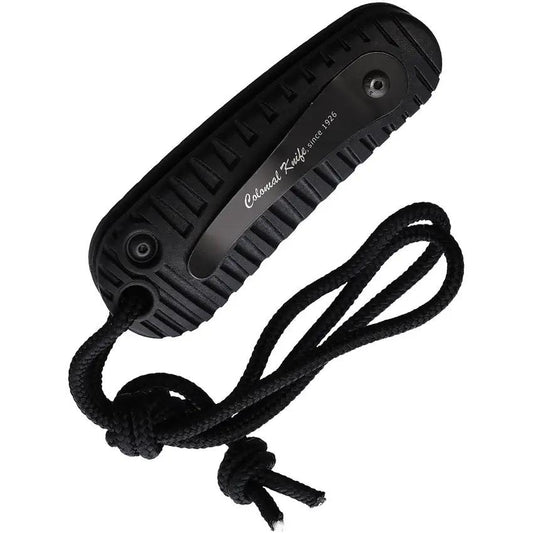 Colonial Auto CKC Button Lock Knife With Automatic Opening Black Serrated 1.75in Blade For EDC by Colonial
