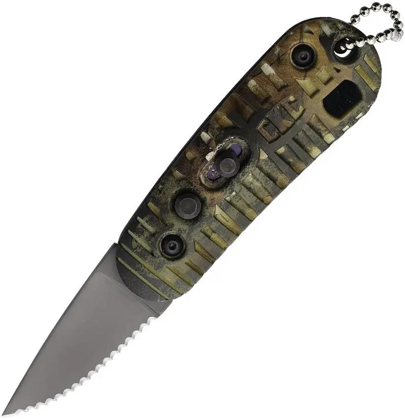 Colonial Auto CKC Button Lock Folding Knife Mossy Oak Camo Handle Manual Safety 3.25In Closed 1.75In Blade Hunters by Colonial