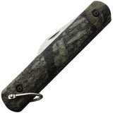 Colonial Auto Button Lock Knife Mossy Oak Camouflage, 3in Satin Clip Point Blade, 2in Gut Hook, Outdoor Hunter by Colonial