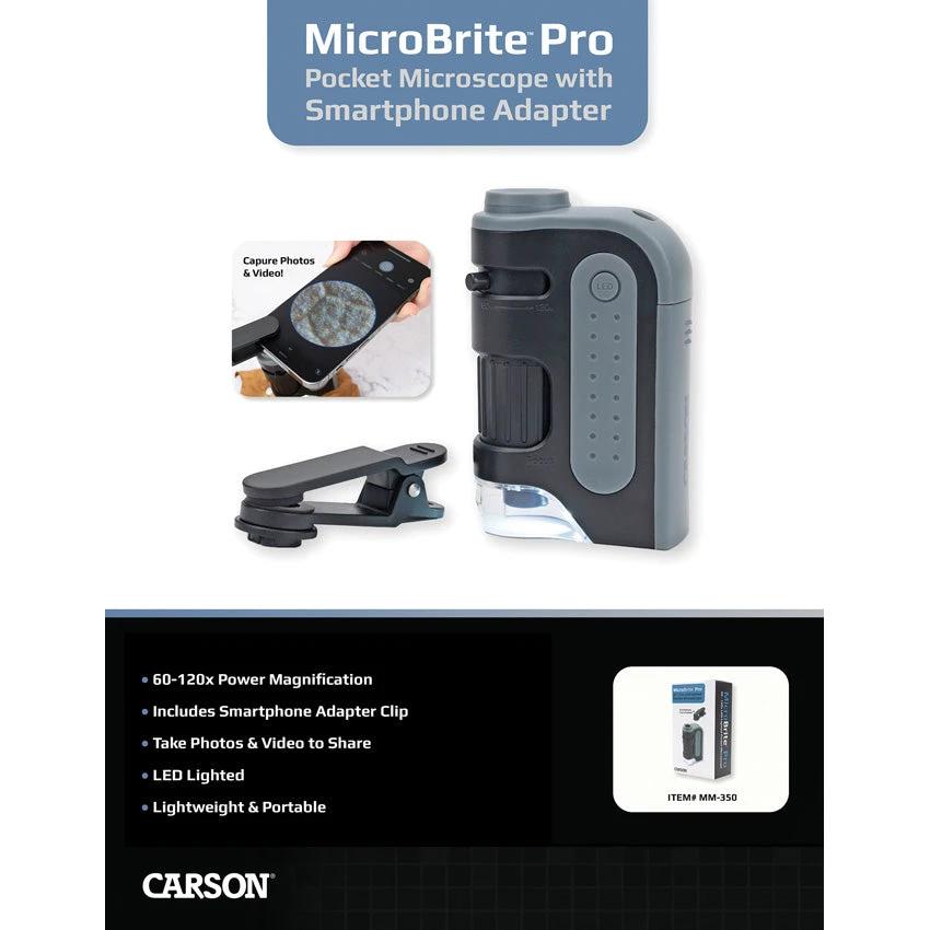 Carson Pocket Microscope MicroBrite 60 120X LED Light Pro by Carson Optics