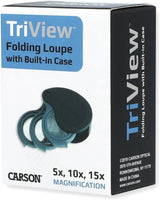 Carson Optics TriView Folding Loupe 15x Three Lens Magnifier With Case For Jewelers And Collectors by Carson Optics